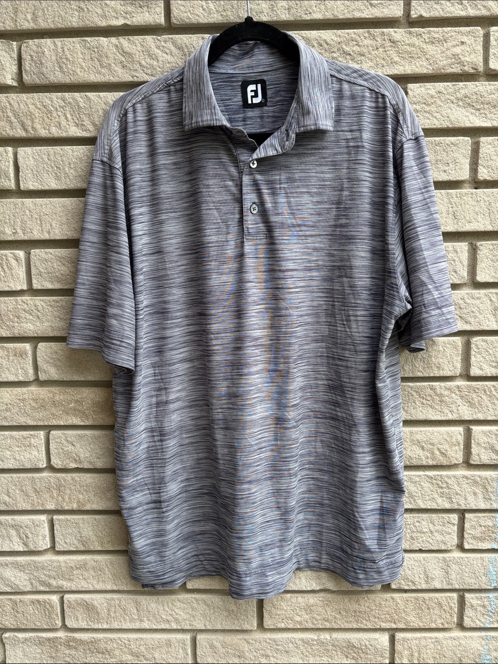 FootJoy Heathered Gray Men's Golf Polo Shirt Size L